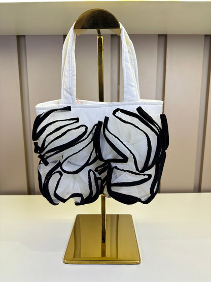 Bolsa Infantil Puffer FloresTule Off White - Pituchinhus