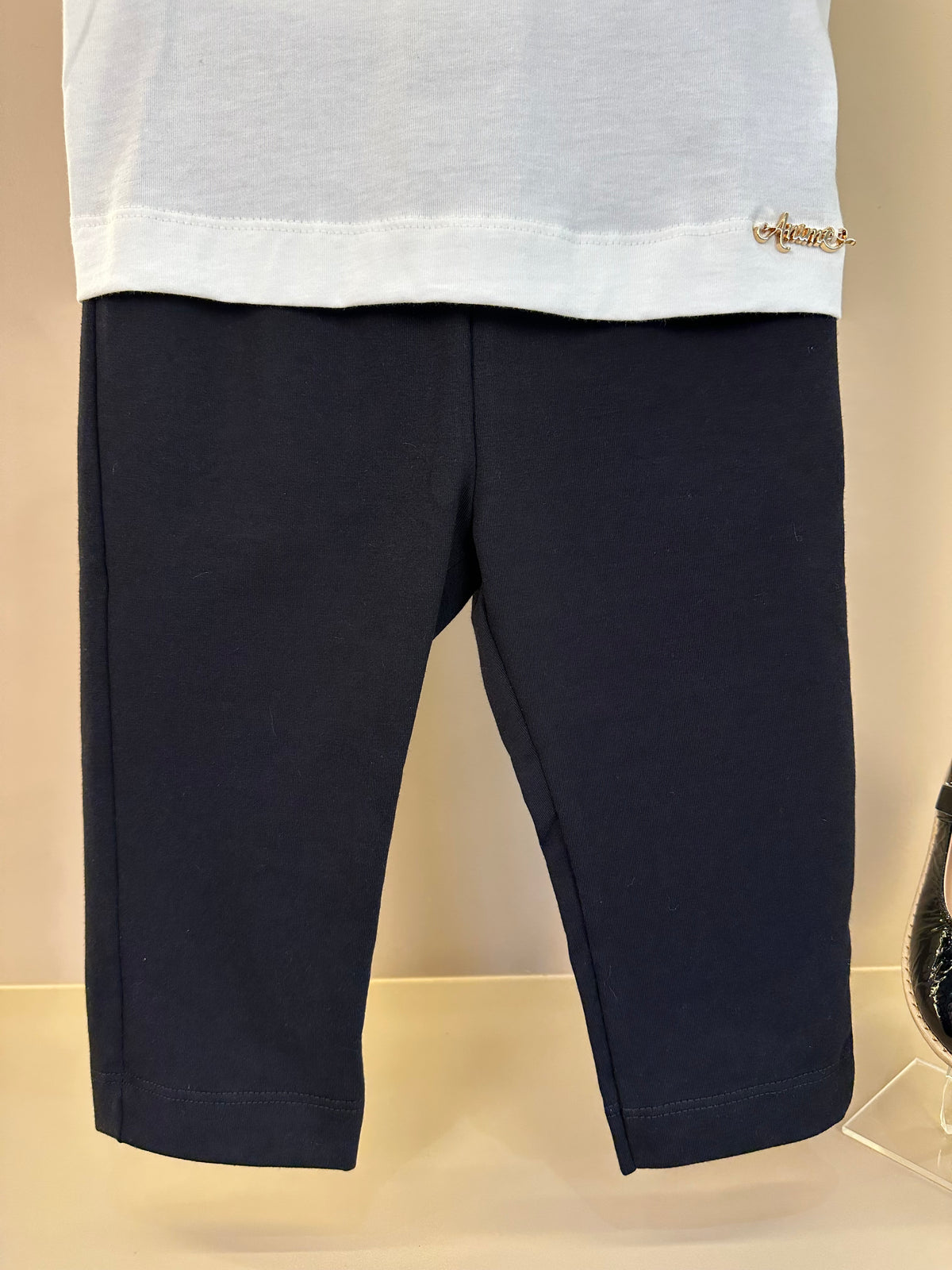 Conjunto Infantil T-Shirt Mickey e Minnie Lovely e Calça Legging Capri - Animê