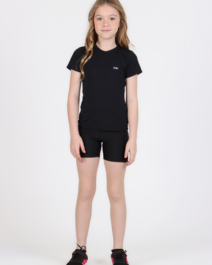 Bermuda Infantil Eloisa Trilobal Básico Preto - Siri Sport