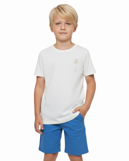 Camiseta Infantil Algodão Coqueiros - Dudes