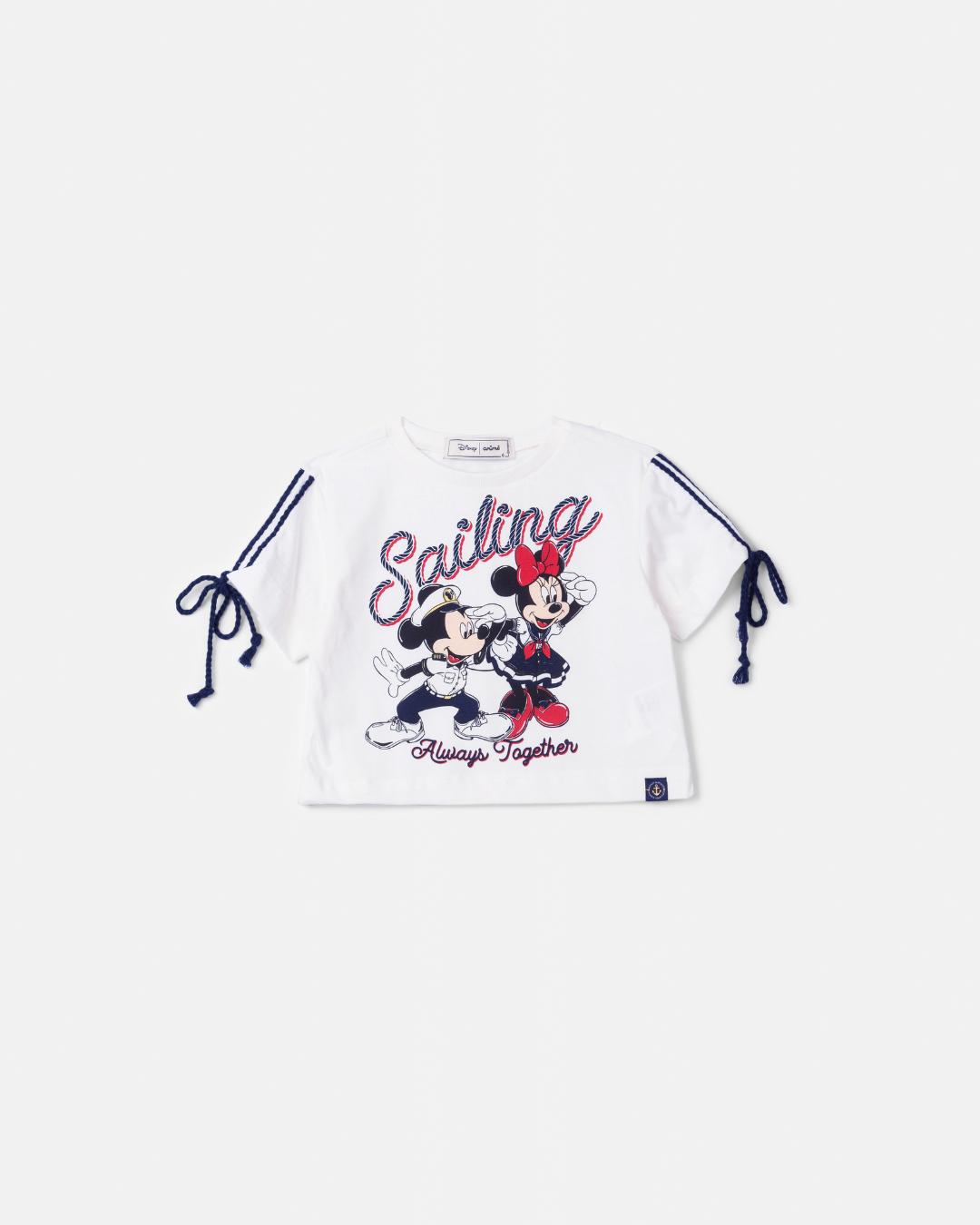Conjunto Infantil Blusa Sailing e Shorts-saia Jeans Mickey & Minnie - Animê