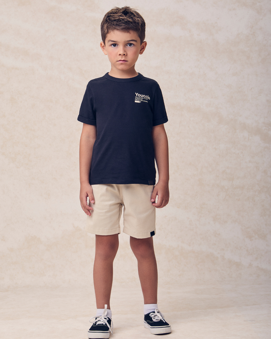 Conjunto Infantil T-Shirt Future e Bermuda Off White - Youccie