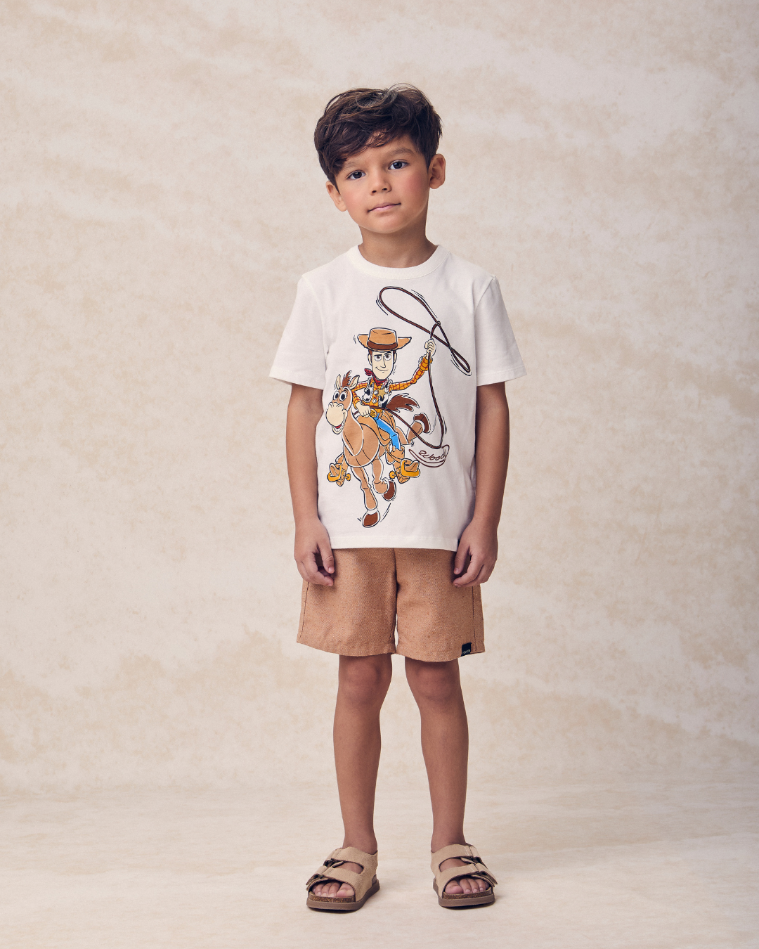Conjunto Infantil Camiseta Woody e Bermuda Sarja - Youccie