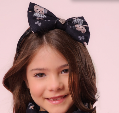 Arquinho Infantil Laço Puffer Ursas e Laços - Pituchinhus