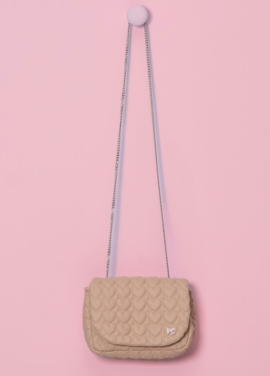 Bolsa Infantil Corações e Alça de Corrente Prata - Petit Cherie