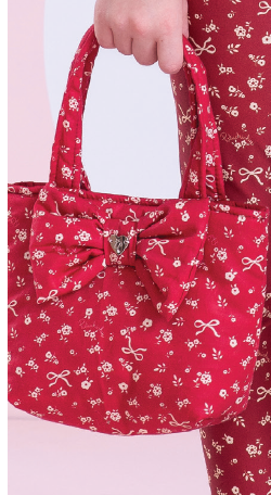 Bolsa Infantil Puffer Laço Laço Mini Flores e Laços - Pituchinhus PRÉ-VENDA