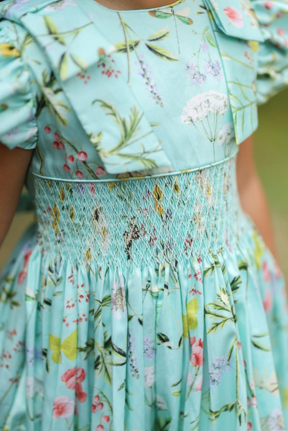 Vestido Infantil Olívia Floral Verde - Gracia