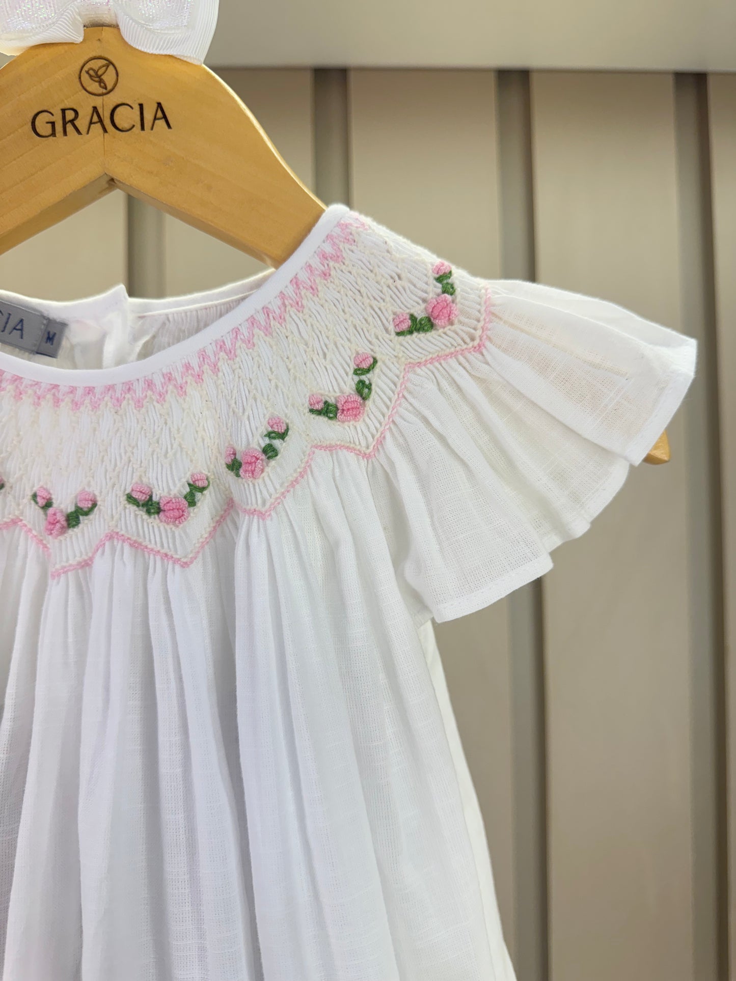 Batinha Bebê Algodão Bordado Serena Branca - Gracia