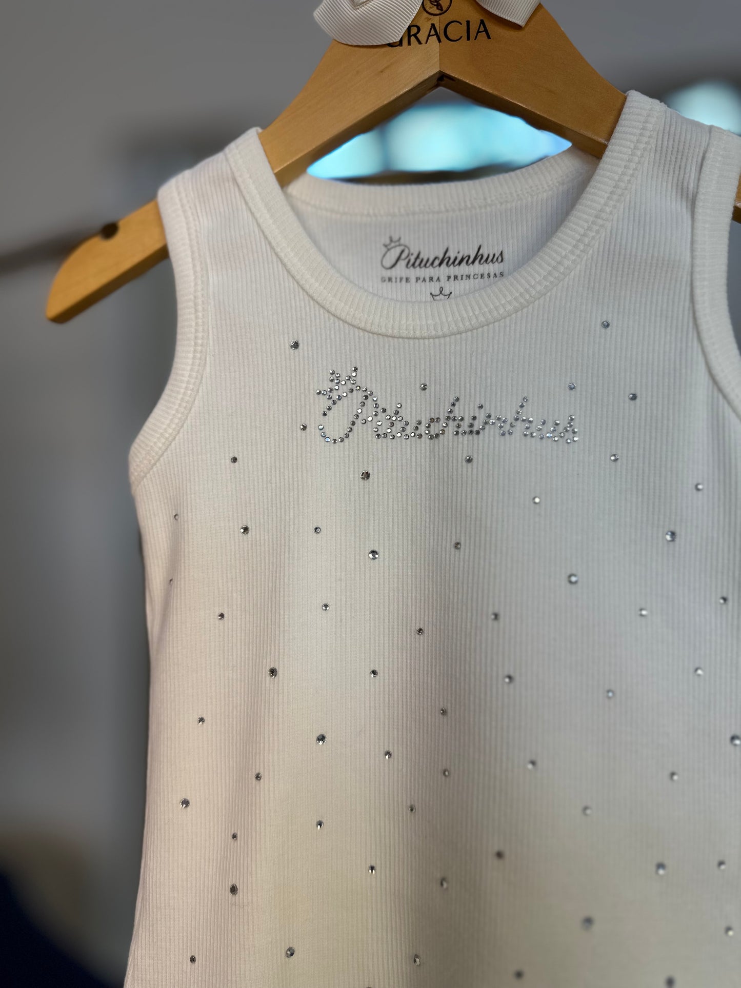 Regata Infantil Cristais Off White - Pituchinhus