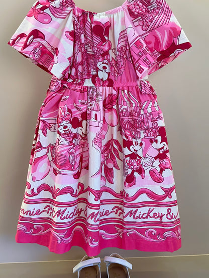 Vestido Infantil Barrado Minnie - Animê