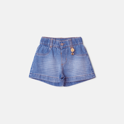Conjunto Infantil Blusa Laços e Shorts Jeans Petit - Animê
