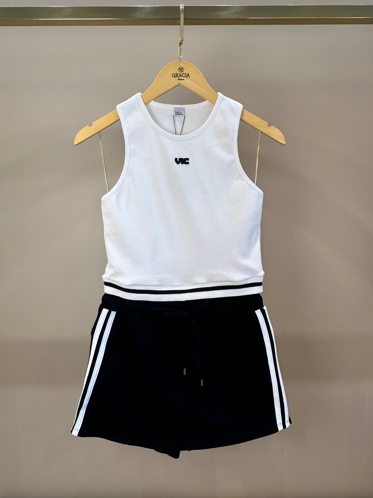 Conjunto Teen Blusa Liz e Short-Saia Moletom - Vic Vick