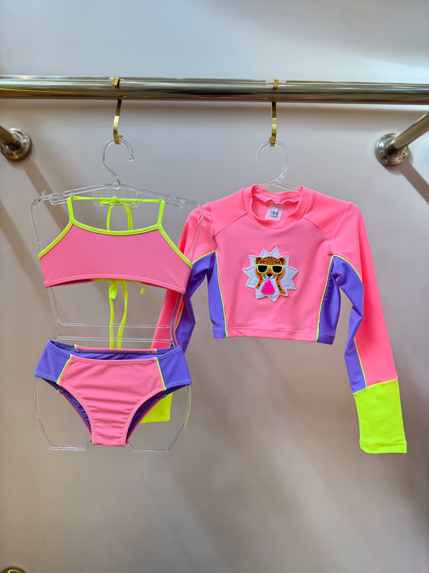Biquíni Infantil Trio Cropped ML Kamili Est Pop - Siri Kids