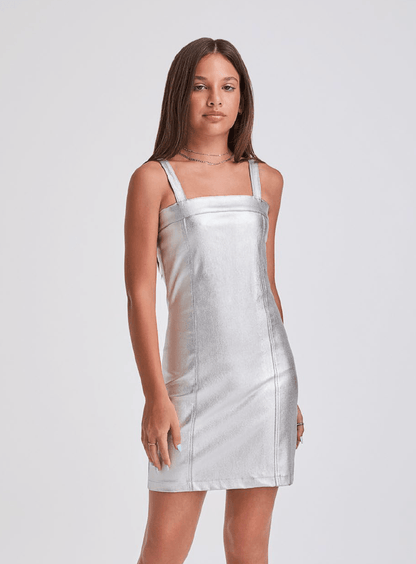 Vestido Metalizado Prata - I Am - Gracia