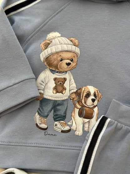 Conjunto Bebê Moletom Agasalho e Calça Teddy Bethoven Delavê - Dame