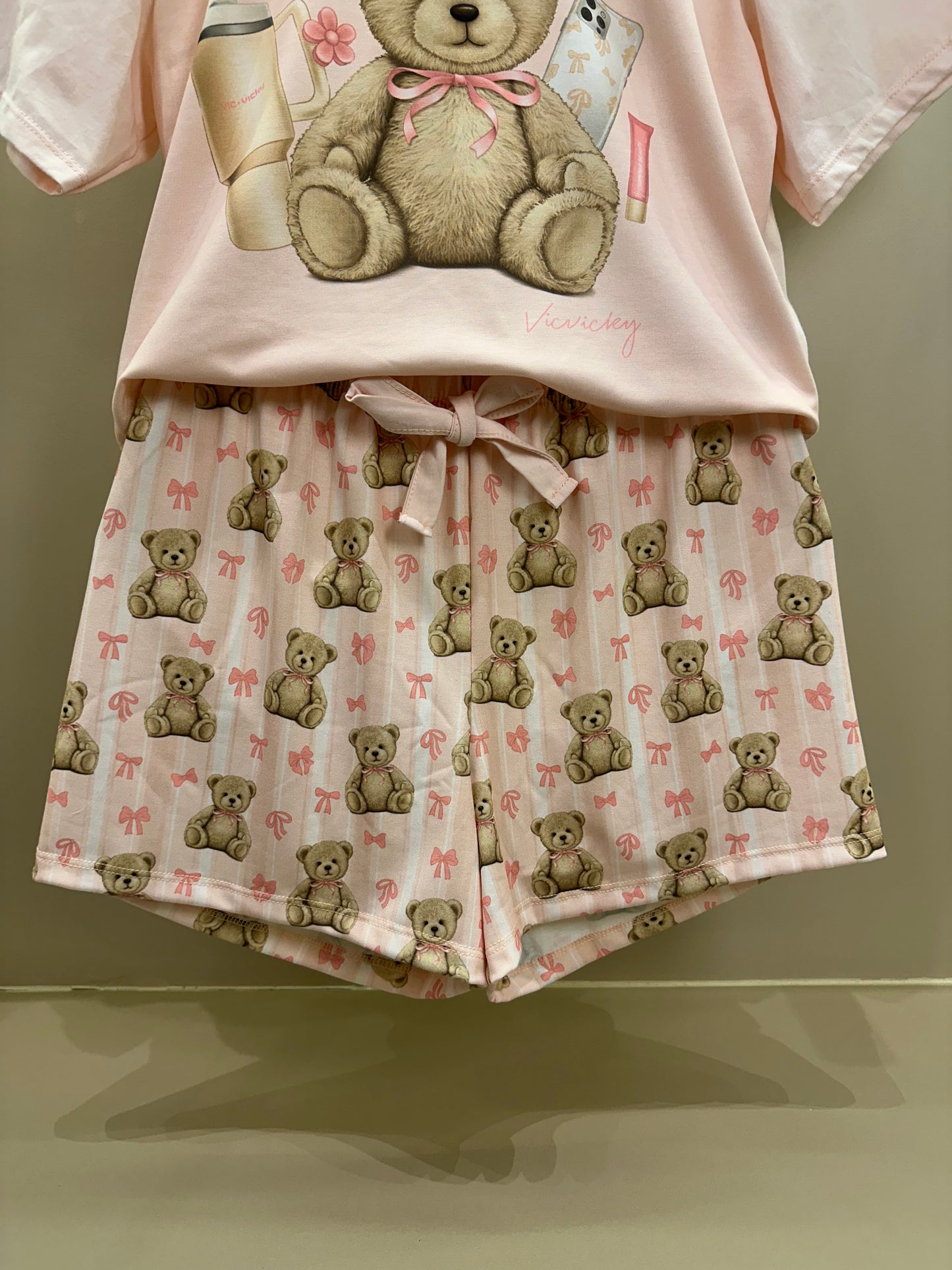 Pijama Teen Blusa e Short Rosa Claro - Vic Vick