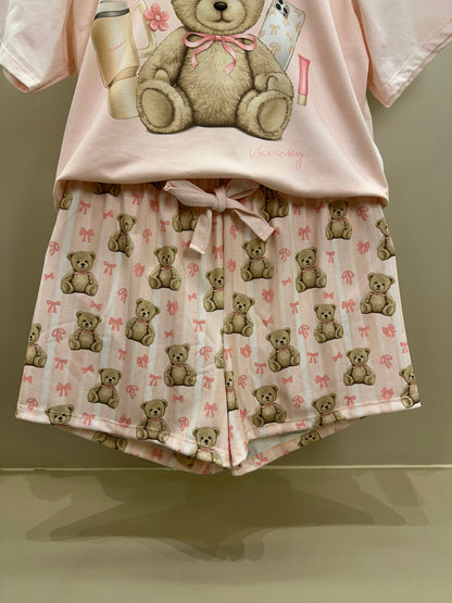 Pijama Teen Blusa e Short Rosa Claro - Vic Vick