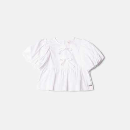 Conjunto Infantil Blusa Laços e Shorts Jeans Petit - Animê
