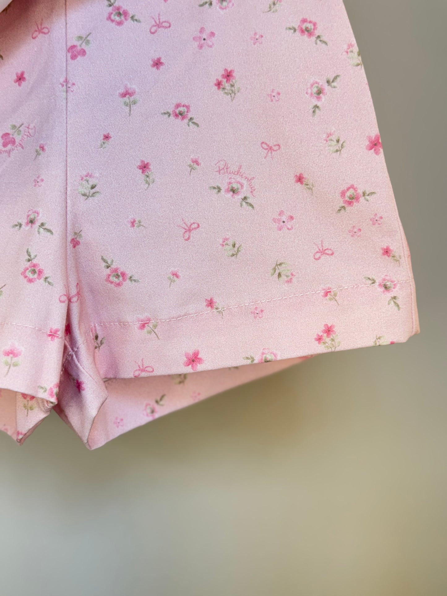 Saia-shorts Infantil Pregas Mini Flores - Pituchinhus