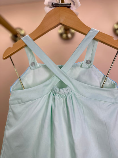 Vestido Infantil Algodão Jumper Verde Claro - Beabá