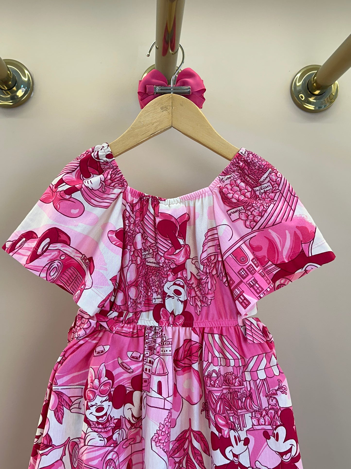 Vestido Infantil Barrado Minnie - Animê