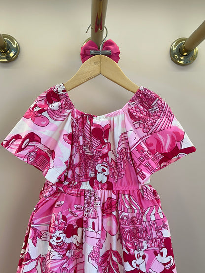 Vestido Infantil Barrado Minnie - Animê