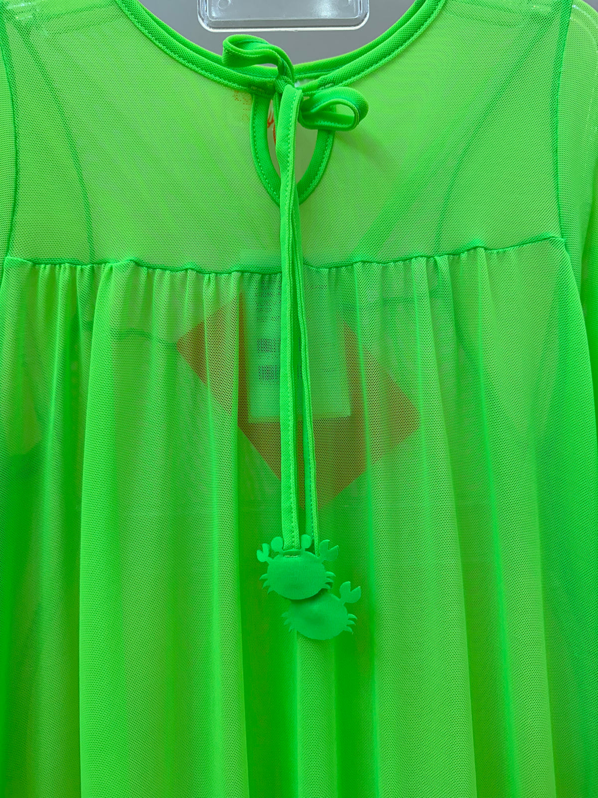 Vestido Infantil Tule Eduarda Verde Fluor - Siri Kids