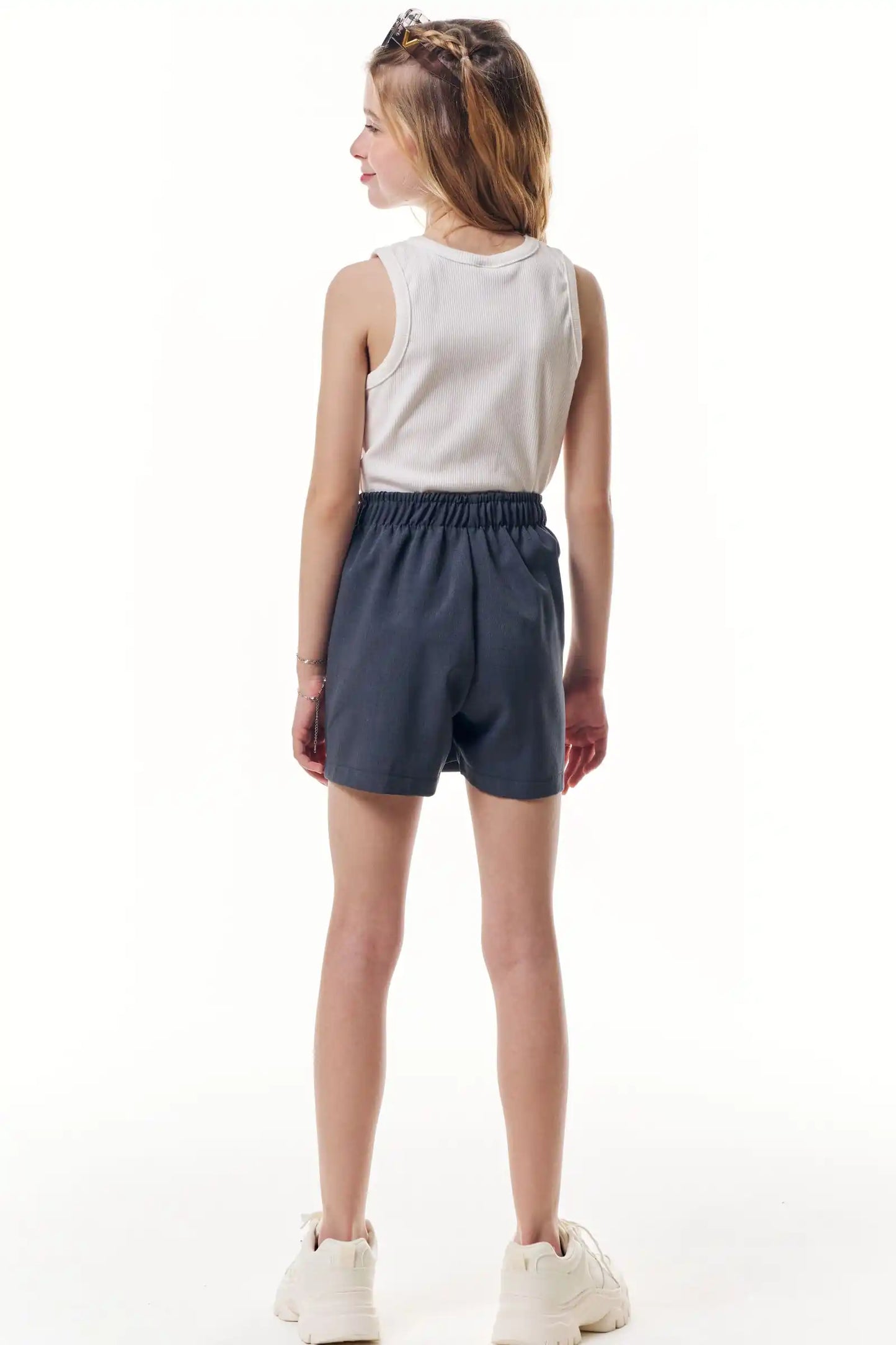 Conjunto Teen Blusa Regata e Short Liz Alfaiataria -  Vic Vick