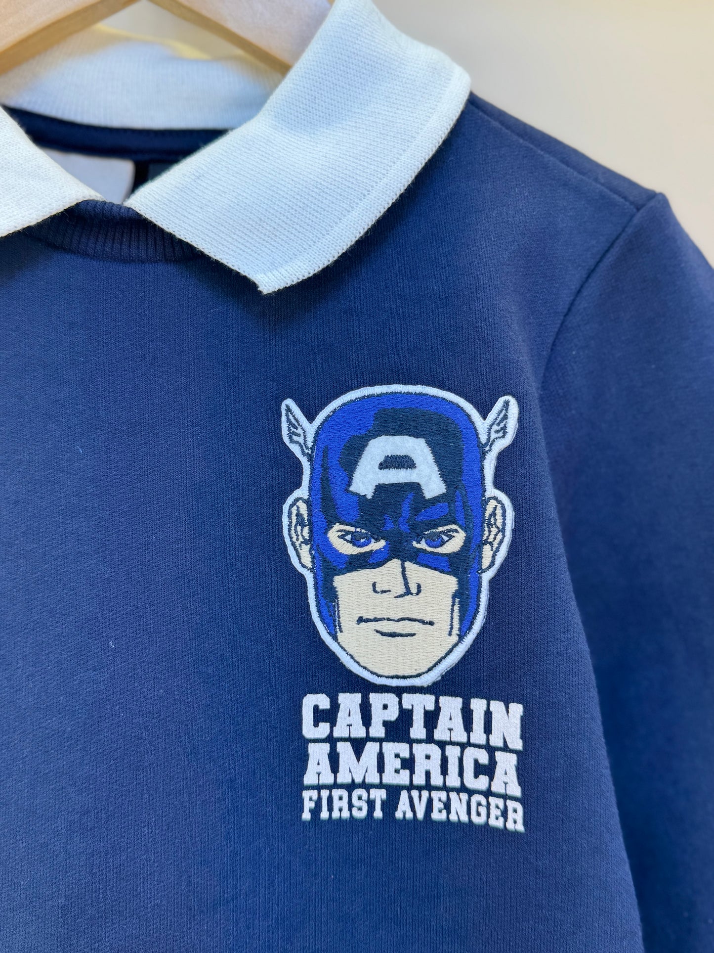 Conjunto Infantil Casaco Gola Polo e Bermuda Jeans Patchs Marvel - Youccie