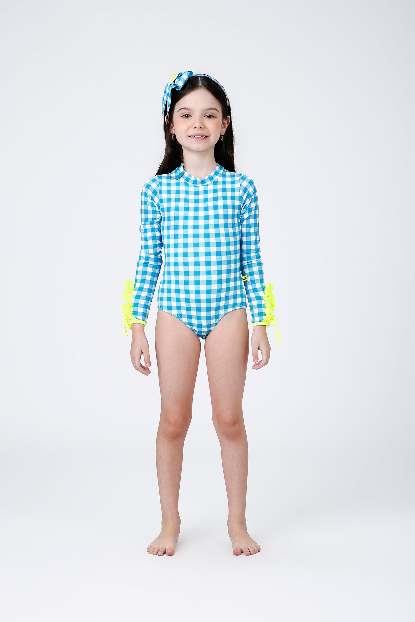 Body Infantil Aline Est. Vichy Limão - Siri Kids