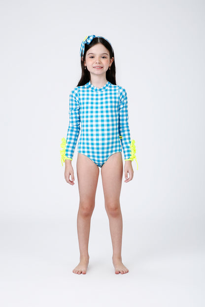 Body Infantil Aline Est. Vichy Limão - Siri Kids