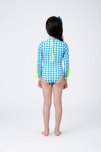 Body Infantil Aline Est. Vichy Limão - Siri Kids