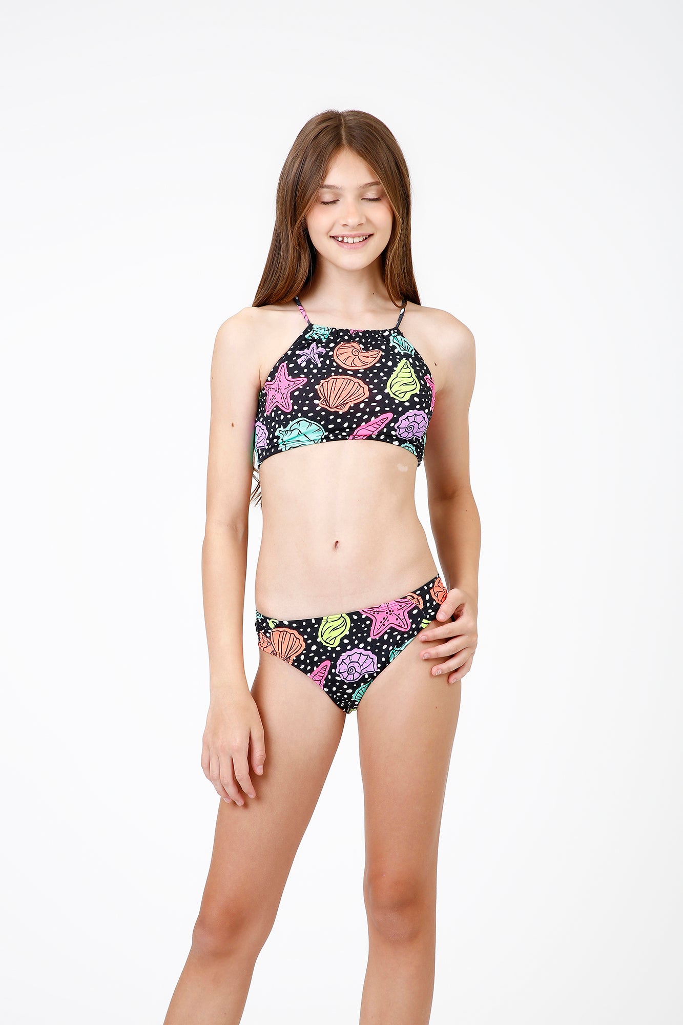 Biquíni Teen Cropped Bia Est. Shell - Siri Kids