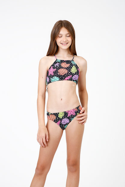Biquíni Teen Cropped Bia Est. Shell - Siri Kids
