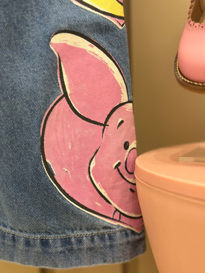 Conjunto Infantil Jaqueta Jeans Moletom Pooh e Calça Jeans Pooh - Animê Petite