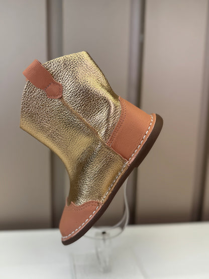 Bota Infantil Cow Peach e Cobre - Petit Cheval