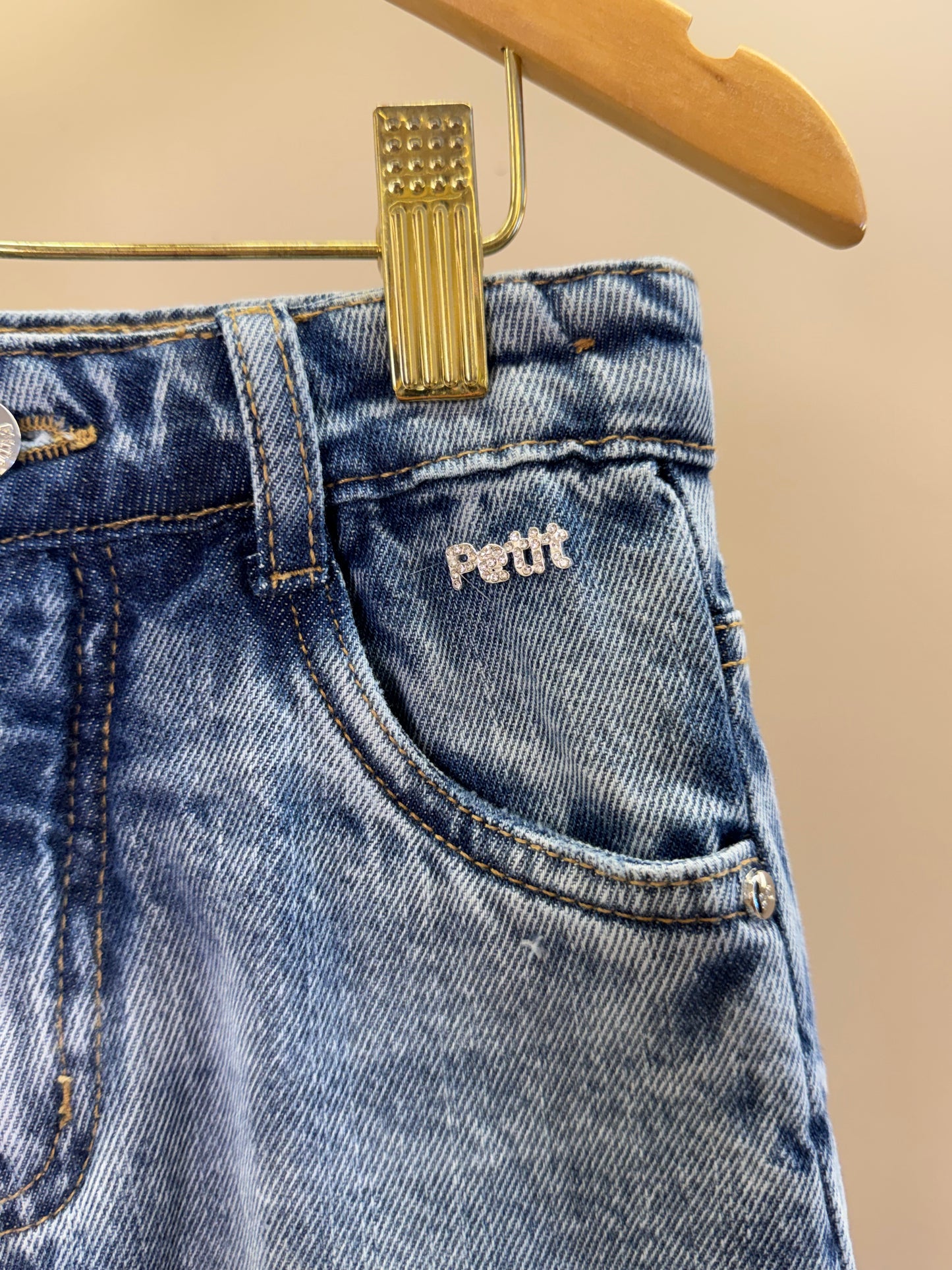 Calça Jeans Infantil Algodão Essential - Petit Cherie