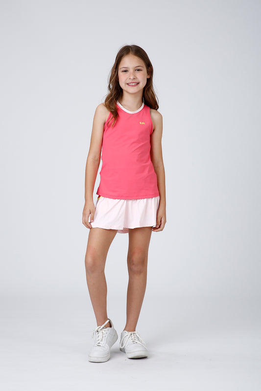 Conjunto Infantil Regata Júlia Chloe e Saia Flávia Beach Tennis - Siri Sport - Pré Venda