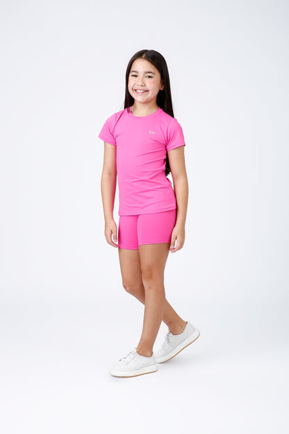 Conjunto Infantil Blusa Lívia Dry e Shorts Basic Six Badminton - Siri Sport