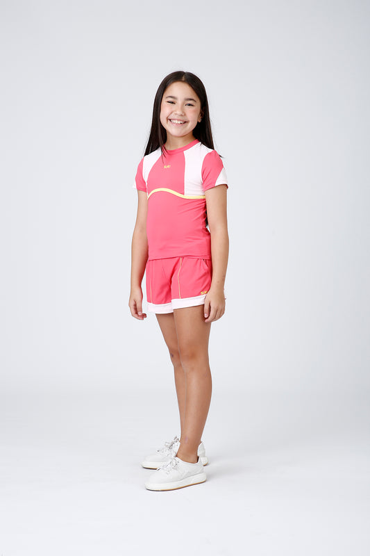 Conjunto Infantil Blusa Maitê Chloe e Shorts Maitê Beach Tennis - Siri Sport - Pré Venda