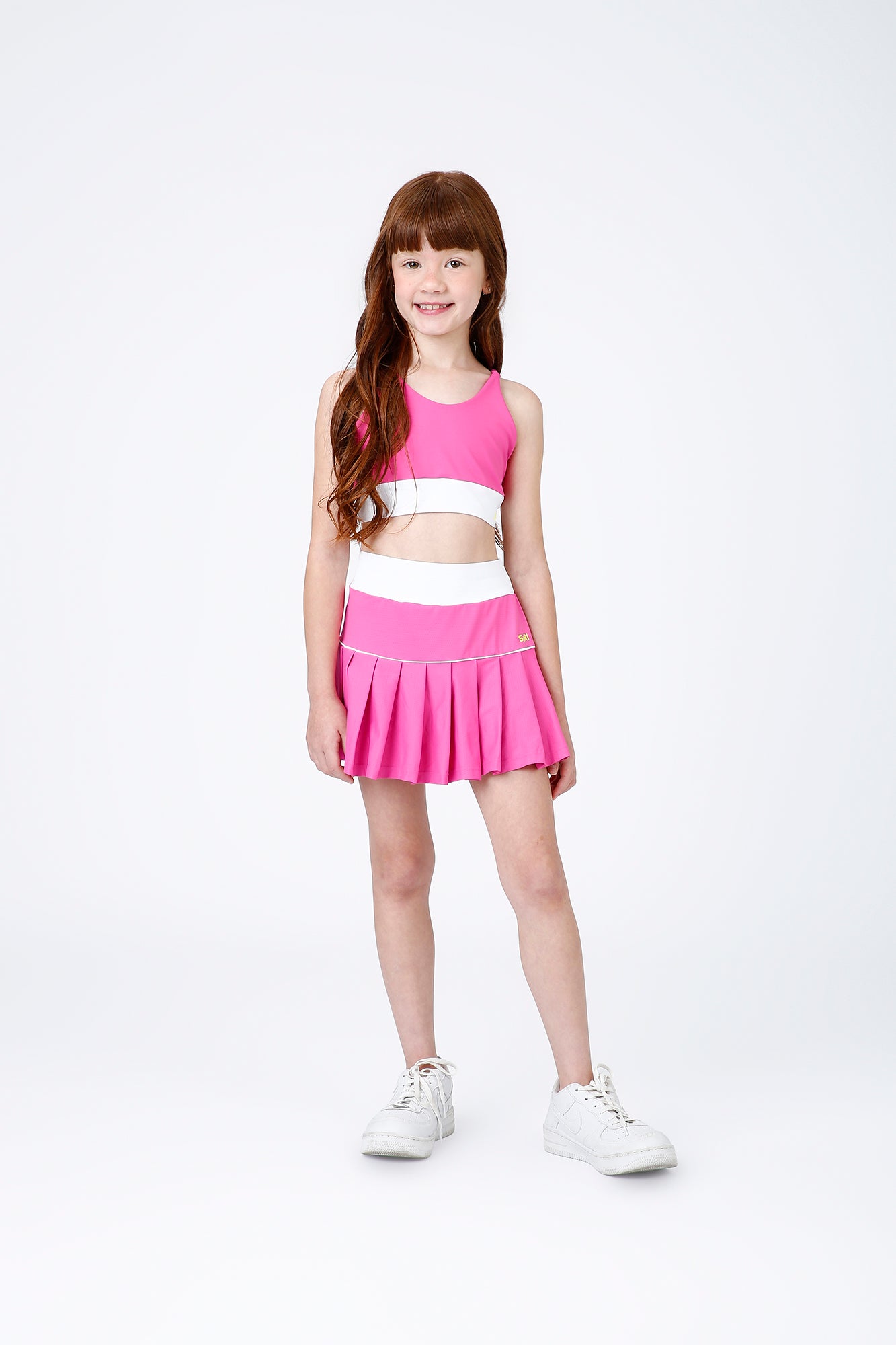 Conjunto Infantil Top Sara Six e Saia Fernanda Dry Badminton - Siri Sport