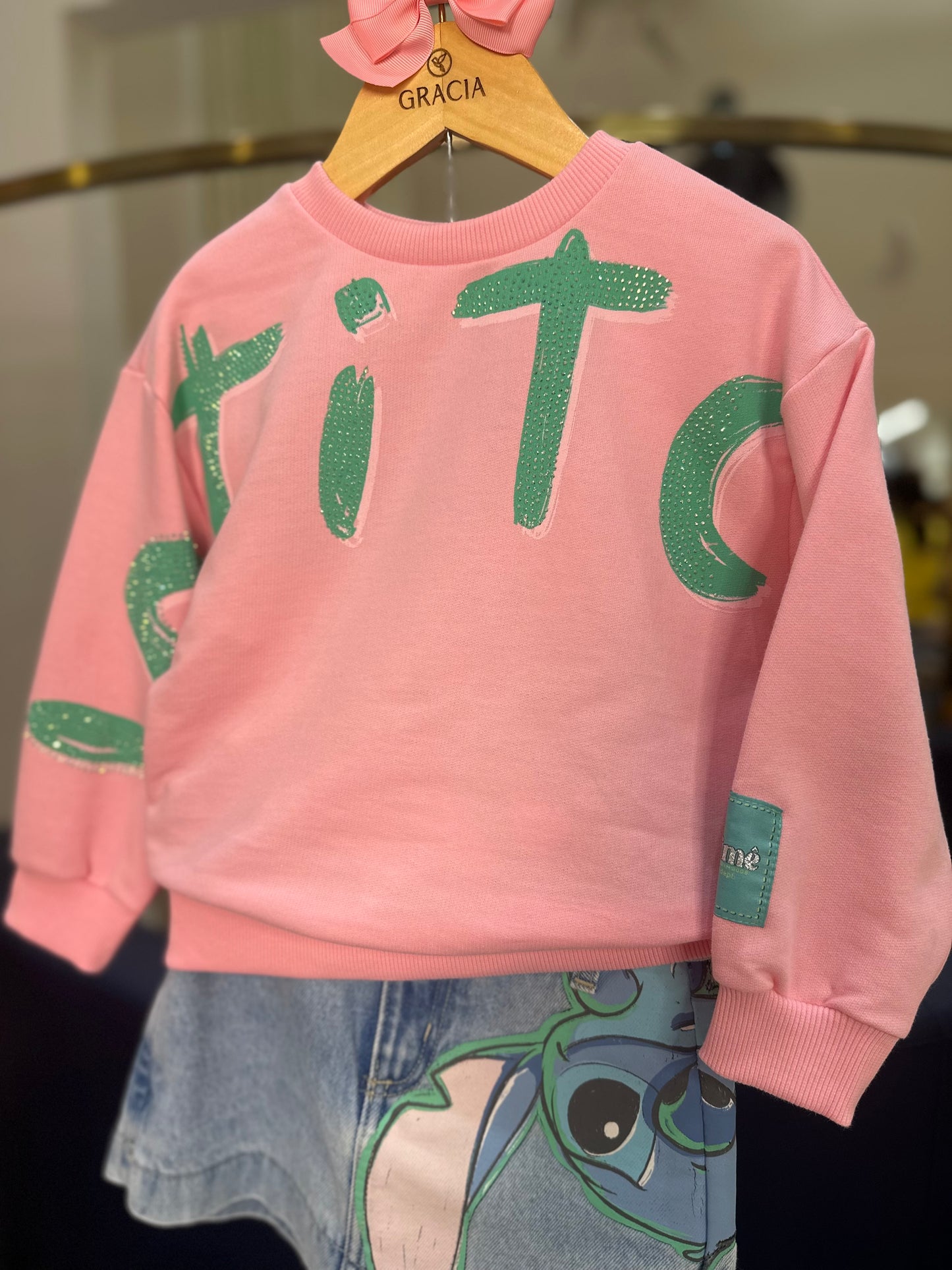 Casaco de Moletom Infantil Stitch Blossom - Animê