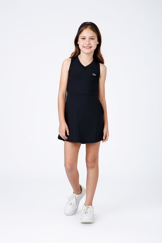 Vestido Infantil Beatriz Básico Preto - Siri Sport. - Pré Venda