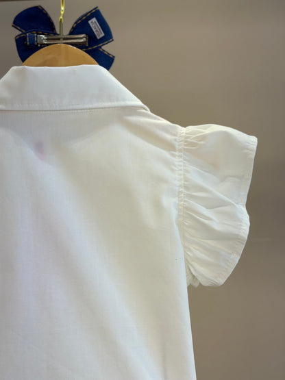 Conjuto Infantil Camisa Algodão Lacinhos Bordados e Calça Jeans - Pituchinhus