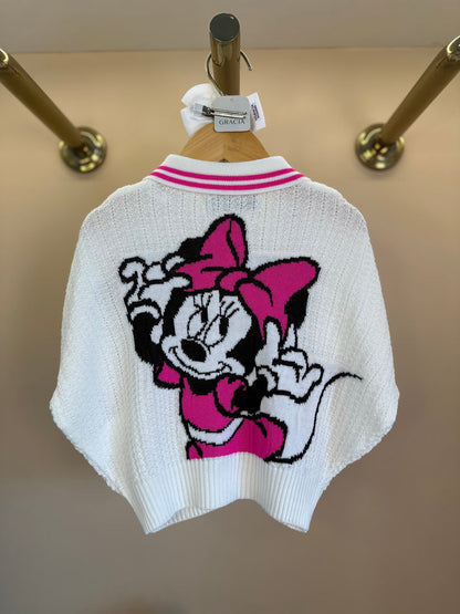 Conjunto Infantil Blusa Tricot Minnie Tennista e Calça Jeans Mini-Joia Morango - Animê