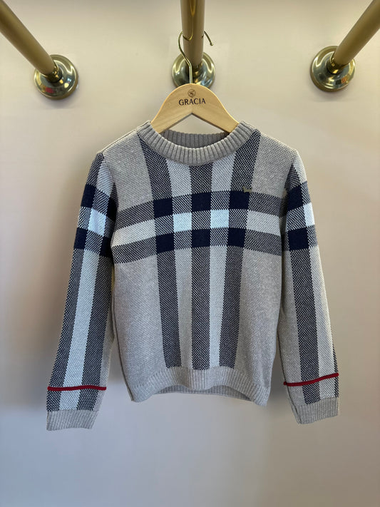 Blusa Bebê Tricot Clássico Jacquard Bege - Um Mais Um