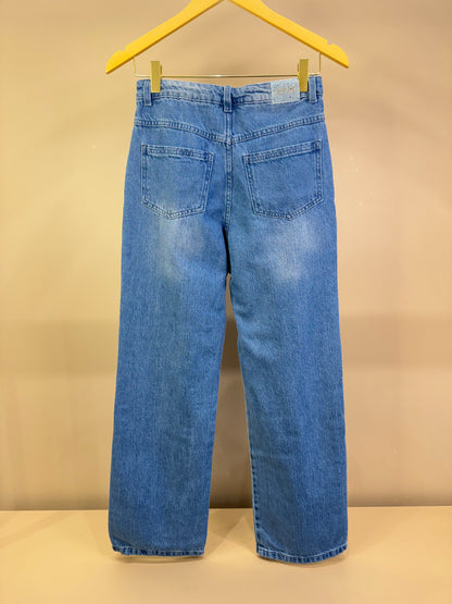 Calça Jeans Teen com Puídos - Two In