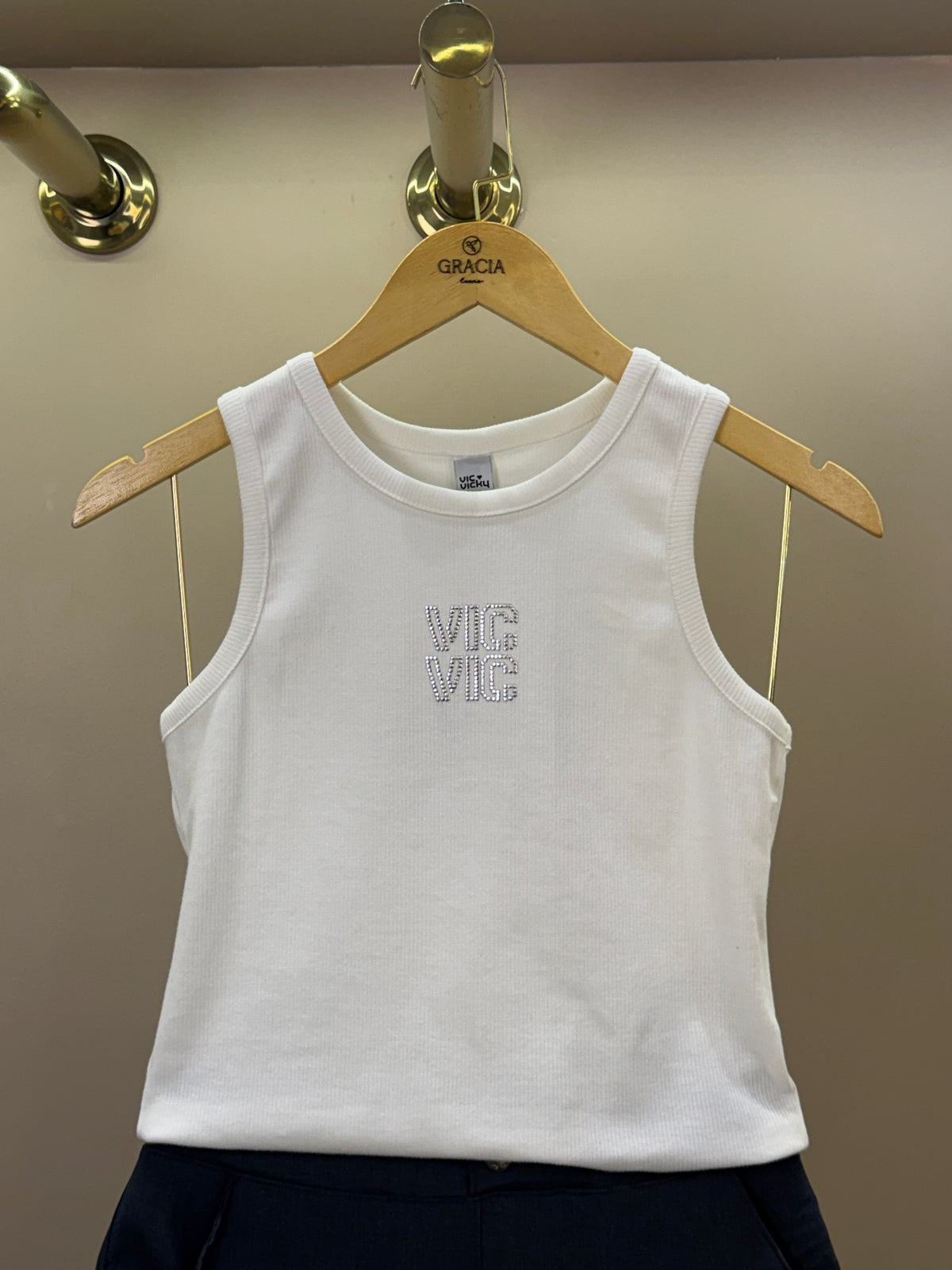 Conjunto Teen Blusa Regata e Short Liz Alfaiataria -  Vic Vick