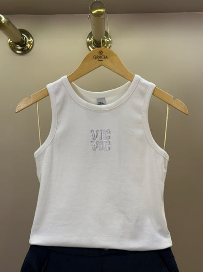 Conjunto Teen Blusa Regata e Short Liz Alfaiataria -  Vic Vick