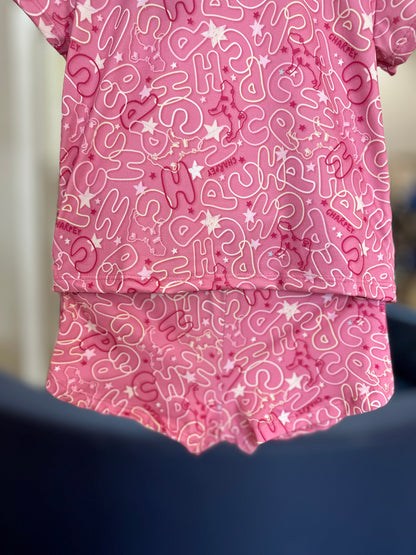 Pijama Infantil Blusa e Shorts Suede Rosa - Charpey